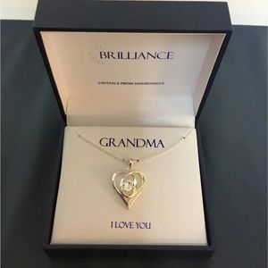 Swarovski Grandma Heart Pendant Necklace NEW